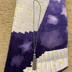 Long, chunky tassel necklace